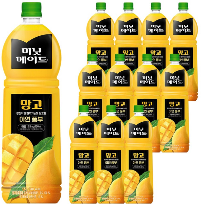 미닛메이드 망고 주스, 12개, 1.5L