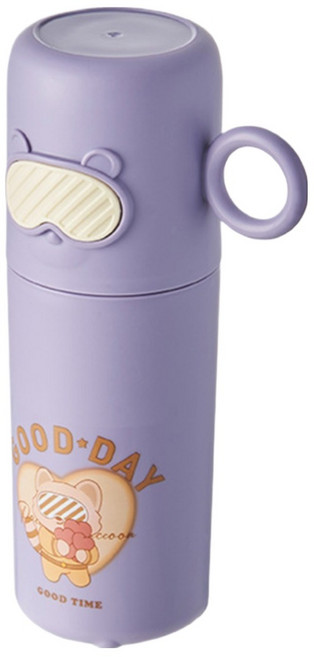 코다치프 안경곰 여행용 칫솔케이스 20.5 x 6.9 cm, 퍼플, 1개