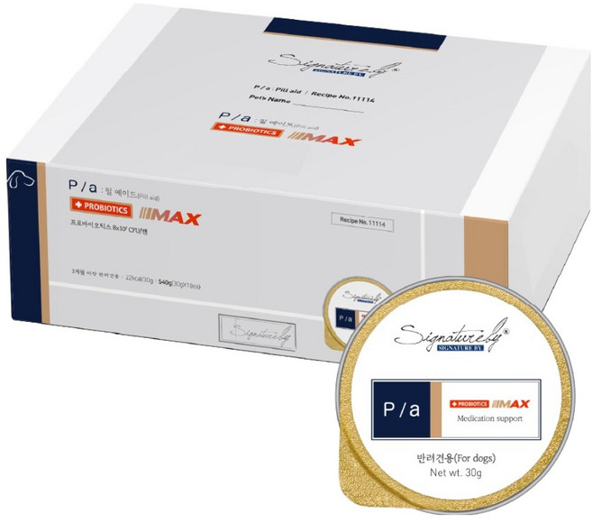 시그니처바이 반려견 피에이 프로바이오틱스맥스 처방식, 540g, 1개, 투약보조