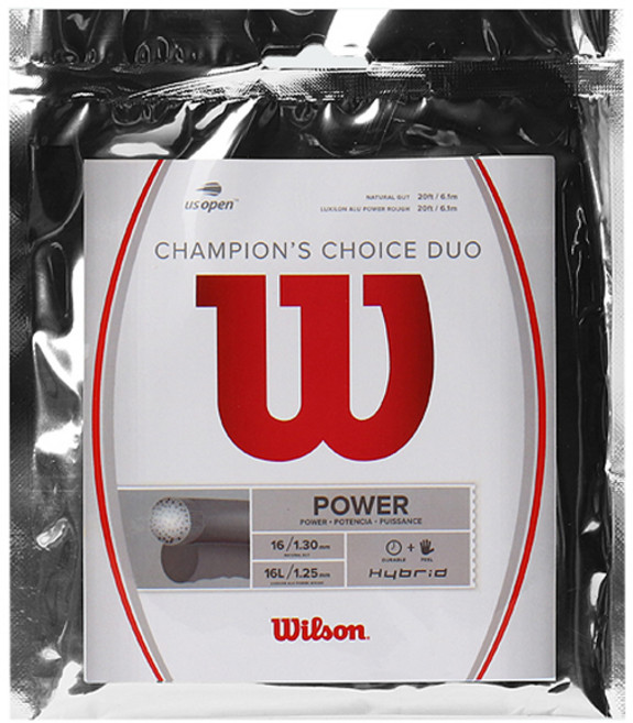 Wilson Champion's Choice 雙線混合球線組, NATURAL, SULVER, 1套