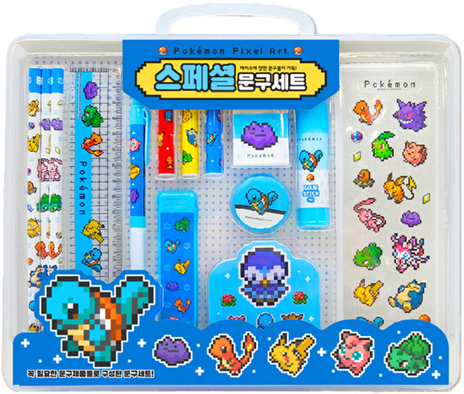포켓몬스터 픽셀아트 스페셜 문구세트, 랜덤발송, 1세트