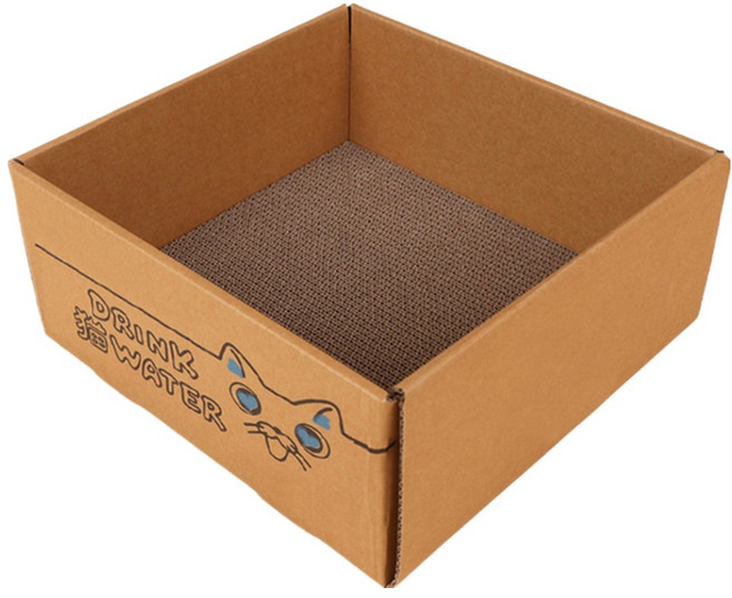 알송이 고양이 스크래치 보드 통합 집 긁는 화분 모델 B, 혼합색상, 1개