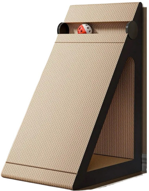 알송이 고양이 긁기 보드 수직 삼중 고양이 긁는 기둥 빅 속이 빈 삼각, 혼합색상, 1개