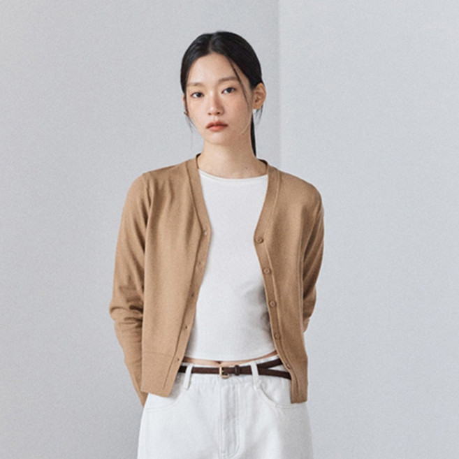 미쏘 여성용 에센셜 V넥 가디건