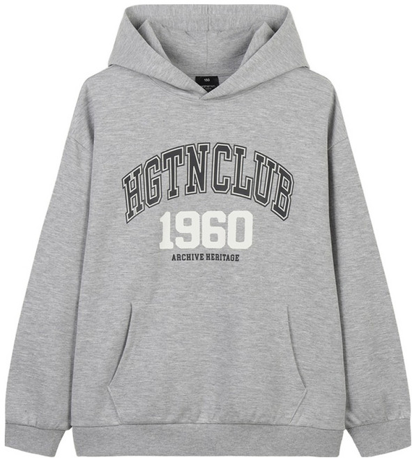 행텐틴즈 더블페이스 레터 오버핏 후드티셔츠