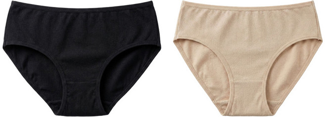 Rosemaid 羅絲美 溫柔時刻三角生理褲2件組, 膚色 + 黑色