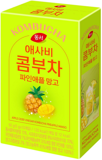 동서 애사비 콤부차 파인애플 망고, 5g, 10개입, 1개