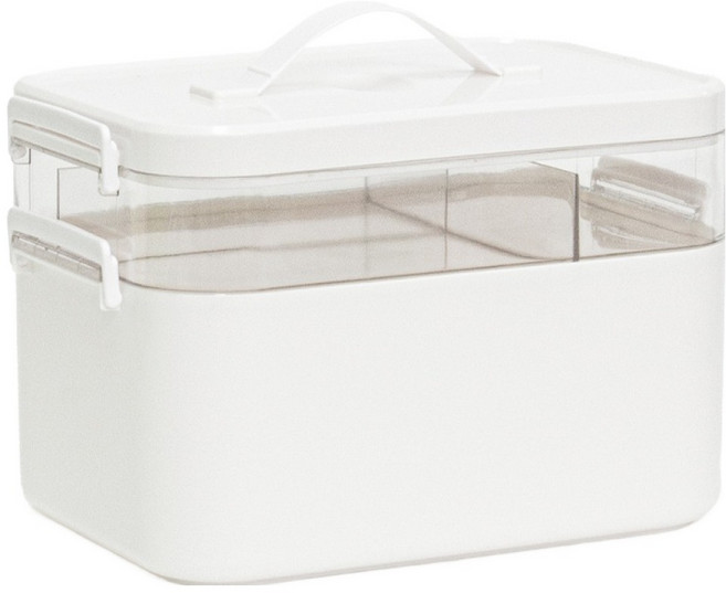 구디푸디 2단 구급함 화이트 대형, 1개