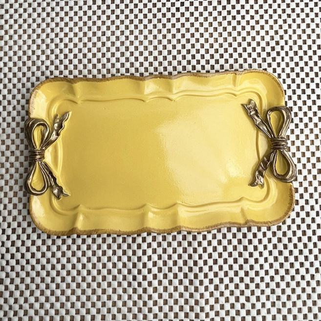 Soksokchaeum 長方形小物展示託盤, 黃色