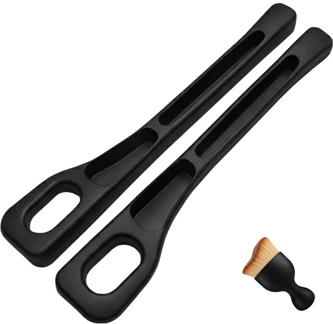 대한 차량 틈새 사이드 포켓 자동차 수납 쿠션 좌우 청소용 미니브러쉬, 블랙, 1개