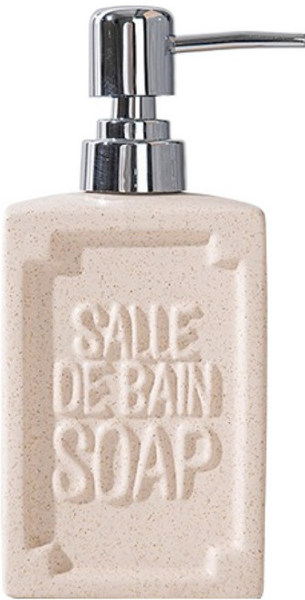 미르노아 북유럽풍 심플 세라믹 핸드솝통 디스펜서 410ml MMM3528, 샌드베이지, 1개