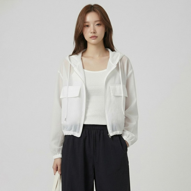 Paperments Daily 涼感透視防風拉鍊外套 13998