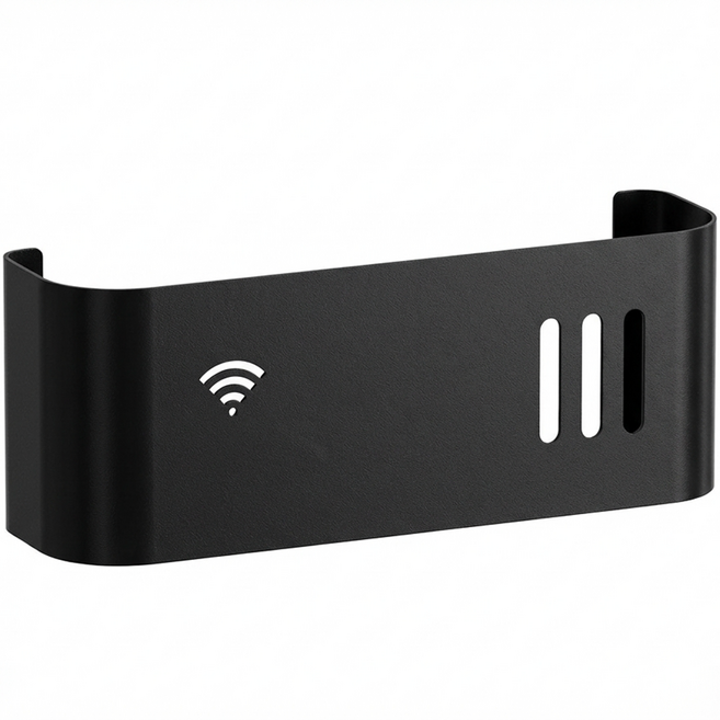 다온 심플한 세련된 간편한 무타공 셋톱박스 브라켓 블랙 310 x 110 x 55 mm, 1개