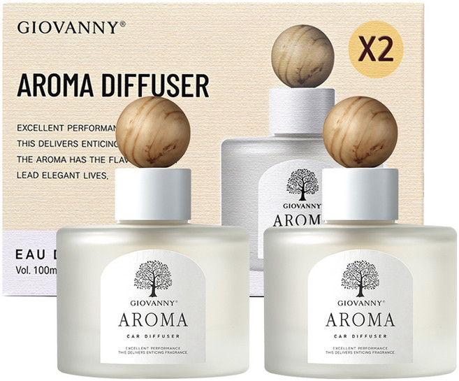 GIOVANNY 차량용 방향제 100ml 2p, 아카시아정원, 1세트