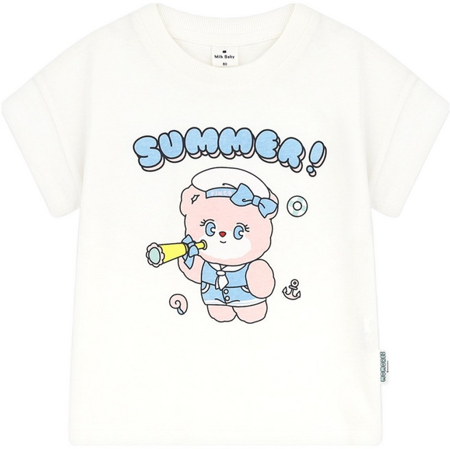 Milk Baby Momorei Pinko的夏季T恤