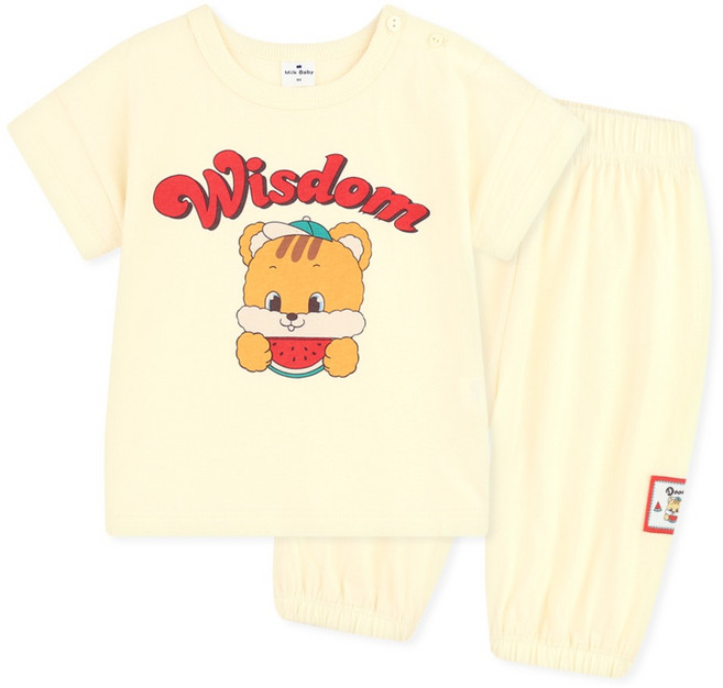 MilkBaby 와글와글 맛있어 상하의 세트