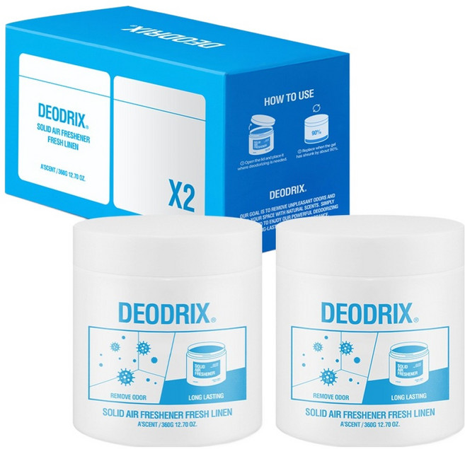 에이센트 탈취제 프레쉬린넨 본품, 360g, 2개