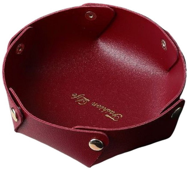 쏙쏙채움 가죽 트레이 소품 거실 키 보관함, 와인