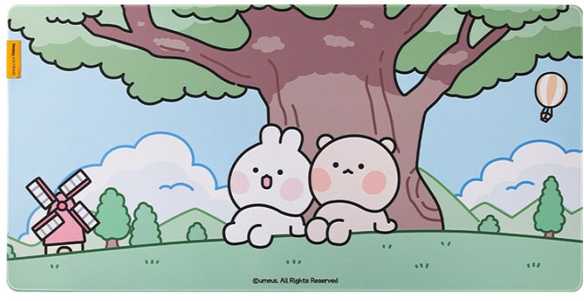 씽크웨이 곰돌찡이랑 토끼징 에디션 데스크매트, 혼합색상, 1개