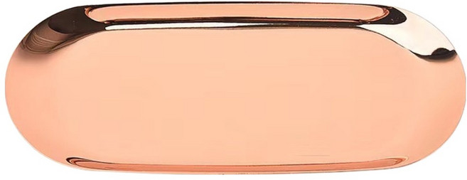쏙쏙채움 스테인레스 타원형 보석 화장품 향수 트레이, 로즈 골드