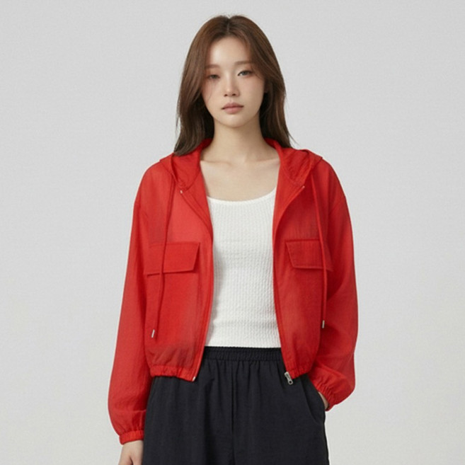 페이퍼먼츠 데이니 쿨링 시스루 바람막이 집업 13998