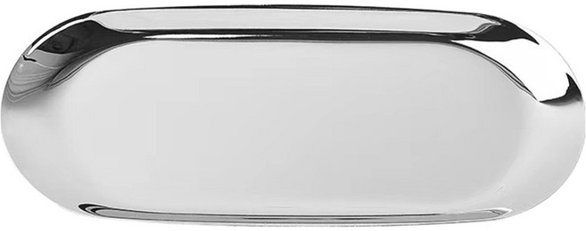 쏙쏙채움 스테인레스 타원형 보석 화장품 향수 트레이, 실버