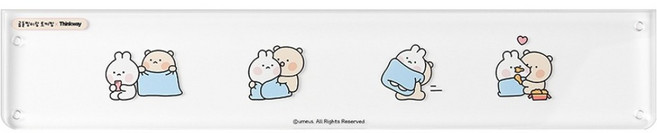 씽크웨이 크리스탈 팜레스트 곰돌찡이랑 토끼찡 에디션 키보드 손목받침대, 보쌈, 1개