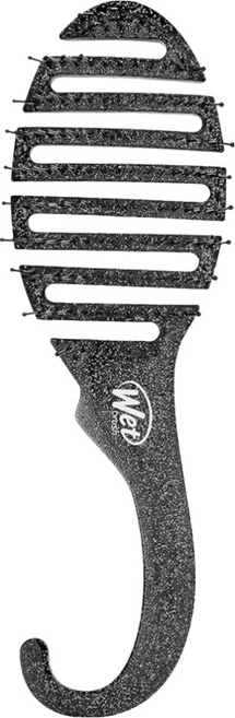 웻브러쉬 샤워 디탱글러 헤어브러쉬, 1개, 블랙 글리터 - 쿠팡