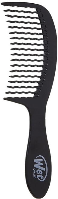 웻브러쉬 디탱글링 콤브 헤어브러쉬, 블랙, 1개