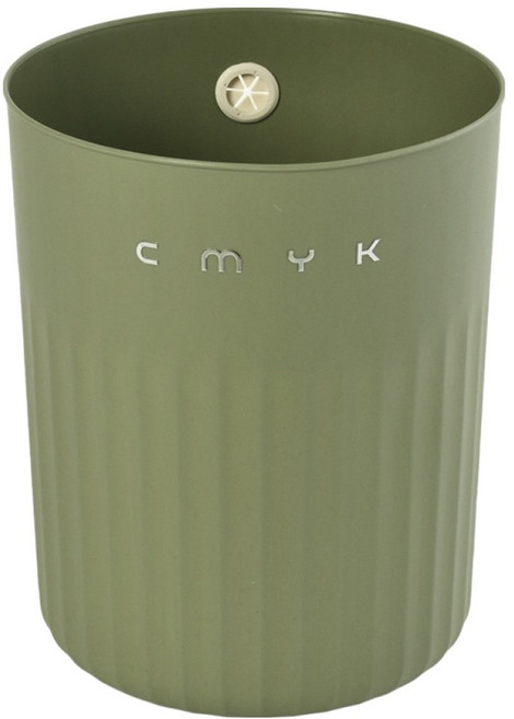 씨엠와이케이 원형 오픈형 휴지통 7L, 그린
