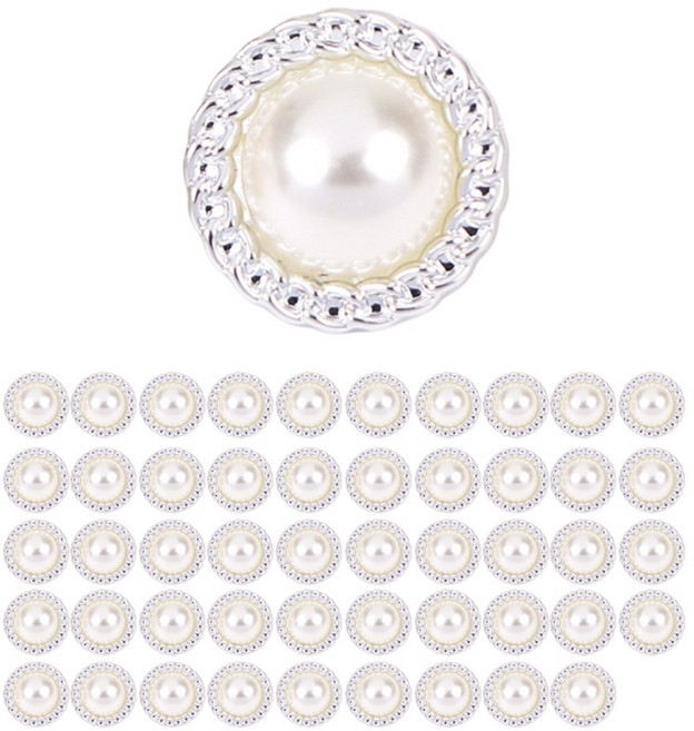 코오미 블라우스 가디건 자켓 리폼 수선 포인트 단추 6W0030, 50개, 실버