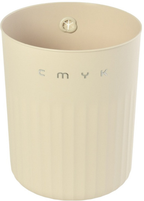 씨엠와이케이 원형 오픈형 휴지통 7L, 베이지