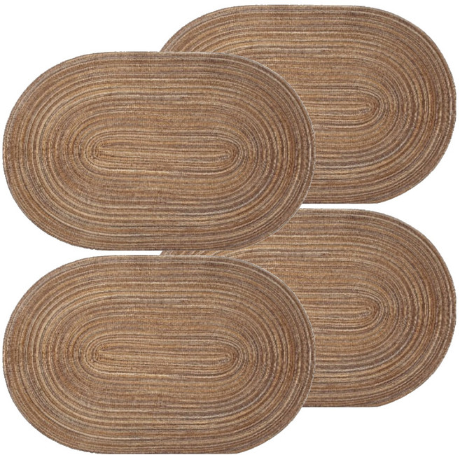 AMERICANROAD 식탁 테이블 방수매트 SH356, 브라운, 4개, 1인((30 x 45 cm)