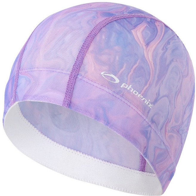피닉스 디자인 메쉬 수영모 PCM-02, 마블 퍼플, 1개