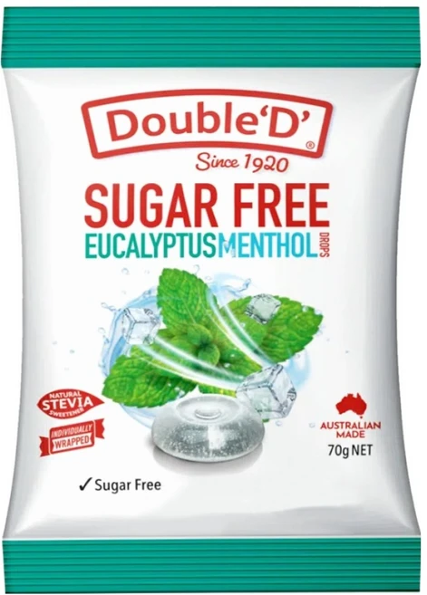 DoubleD 슈가프리 유칼립투스 멘톨 캔디, 70g, 1개 - 쿠팡