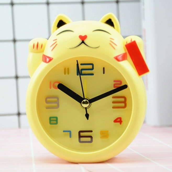 에이빈 복고양이 탁상시계, 옐로우
