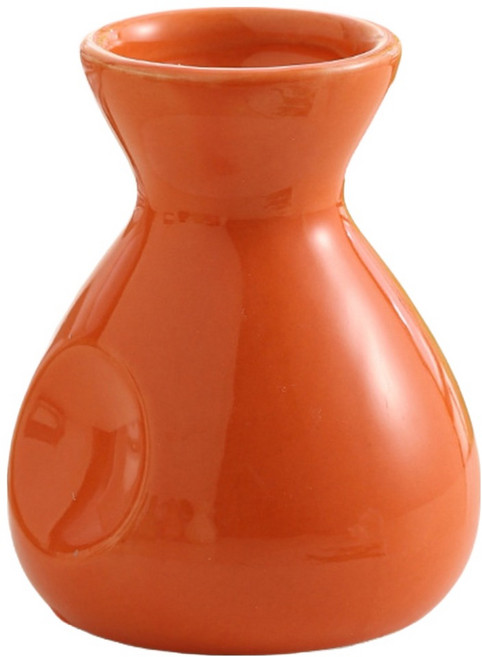 델리리움 미니 오브제 인테리어 크리미한 컬러 화병, 오렌지 원형