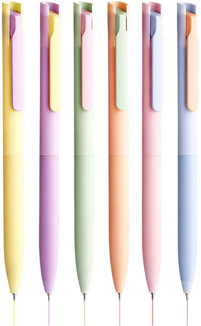 모던앳 컬러 젤펜 6종 세트 0.5mm, 크림, 1세트