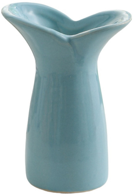 델리리움 미니 오브제 인테리어 크리미한 컬러 화병, 블루 피쉬 테일