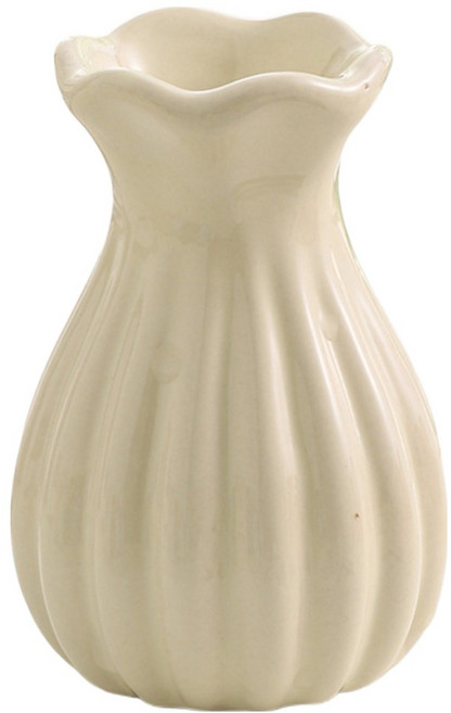 델리리움 미니 오브제 인테리어 크리미한 컬러 화병, 크림 꽃봉오리