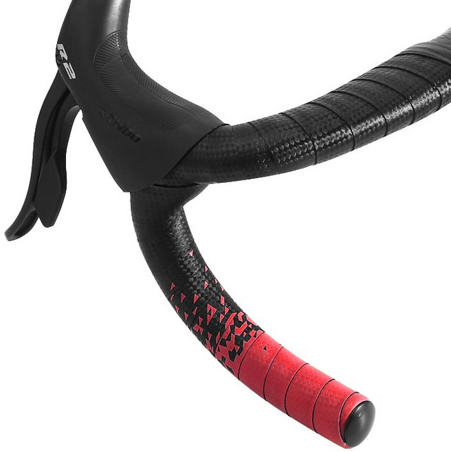 휘경일 로드 자전거 핸들바 테이프 2종 세트, 블랙, 레드, 1세트