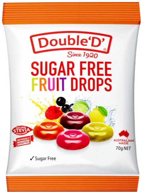DoubleD 슈가프리 과일향 캔디, 70g, 1개