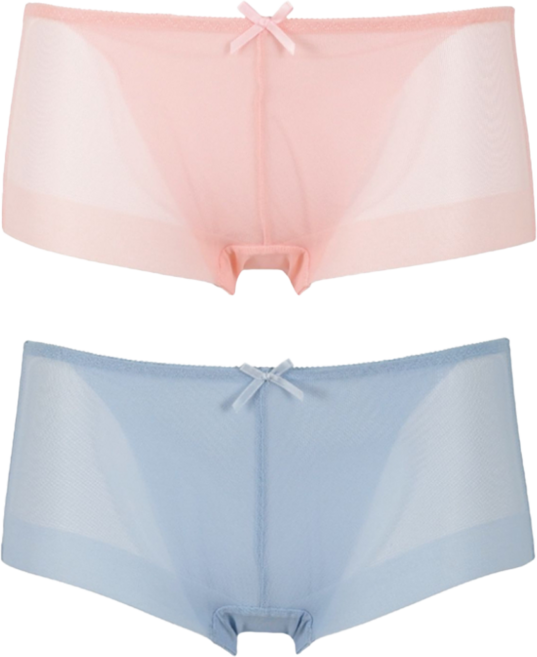 LA FELINO 法利諾 彩虹飛舞無痕平口褲2件組 86133-00-09, 橙色 + 藍色