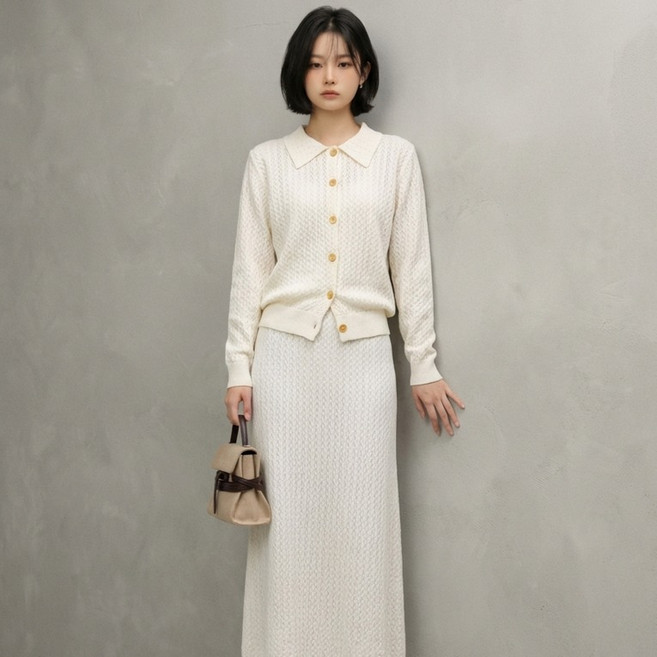 페이퍼먼츠 멜리사 가디건 + 스커트 세트 13867