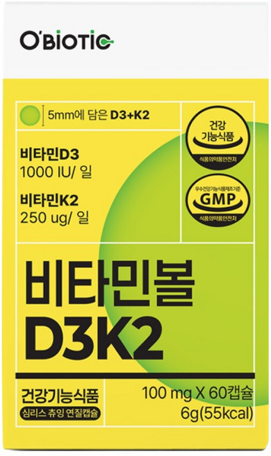 오바이오틱 비타민 볼 6g, 1개, 60정