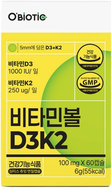 오바이오틱 비타민 볼 6g, 1개, 60정 - 쿠팡