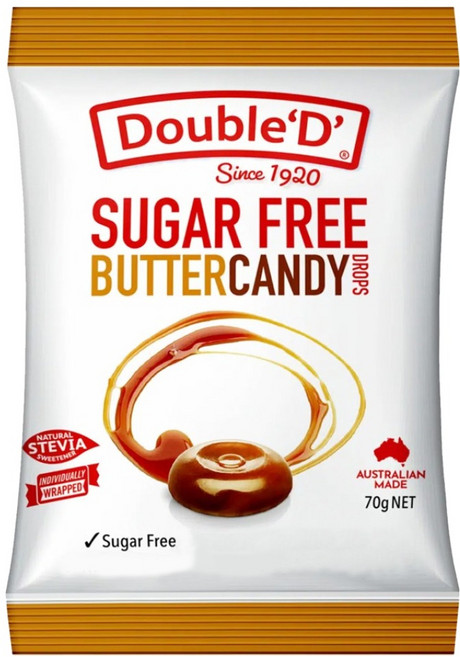 DoubleD 슈가프리 버터 캔디, 70g, 1개