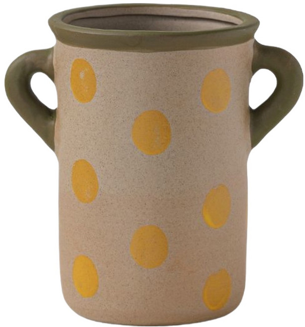 델리리움 빈티지 감성 손잡이형 인테리어 화병, 도트