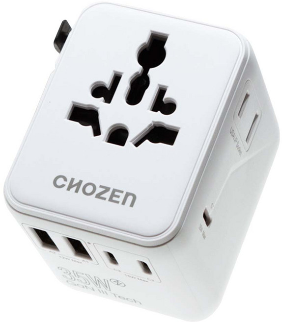 CHOZEn PD35W氮化鎵萬國插座 天際白 附收納袋 TA35W, 1個