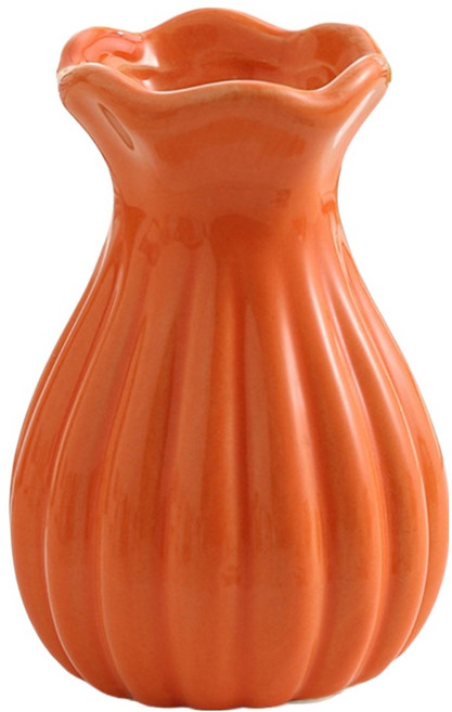 델리리움 미니 오브제 인테리어 크리미한 컬러 화병, 오렌지 꽃봉오리